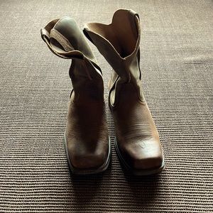 Mens Ariat Brown Slip On Boots
